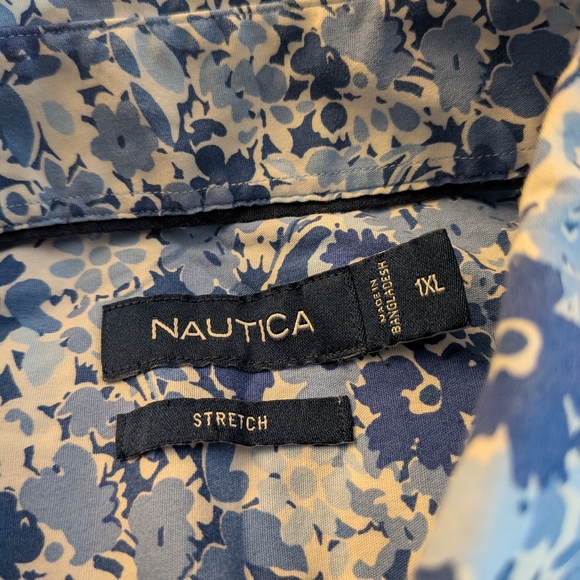 Blue Floral Button-Up Shirt - Picture 2 of 4